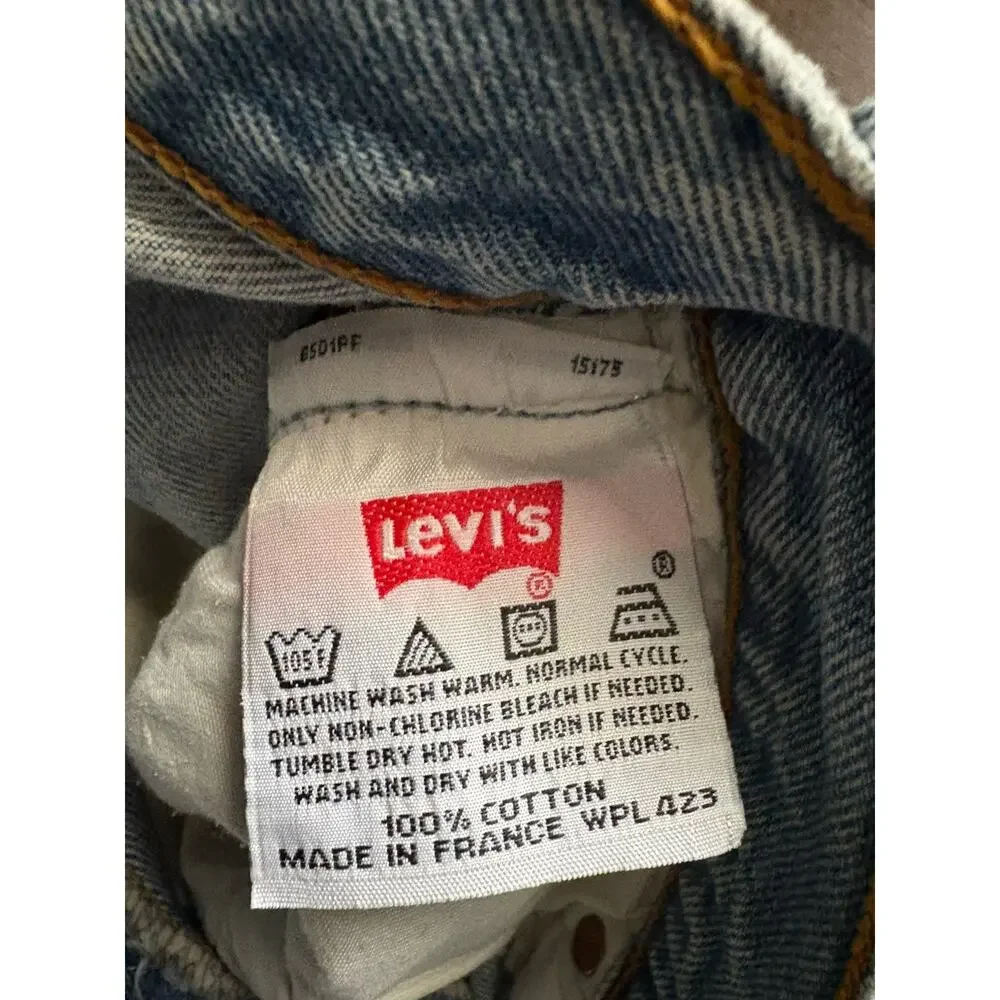 Vintage 1998 Levi's 501 Made in France Light Wash Jeans32x32